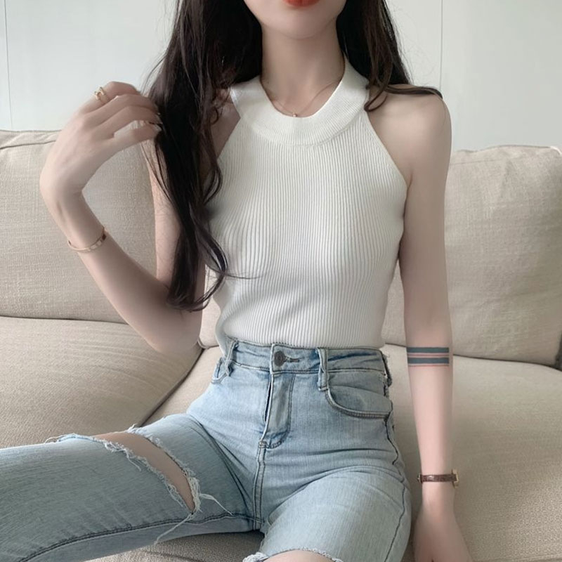 Áo hai dây Thể Thao Ngắn Hở Vai Thời Trang Mùa Hè 2023 Dành Cho Nữ