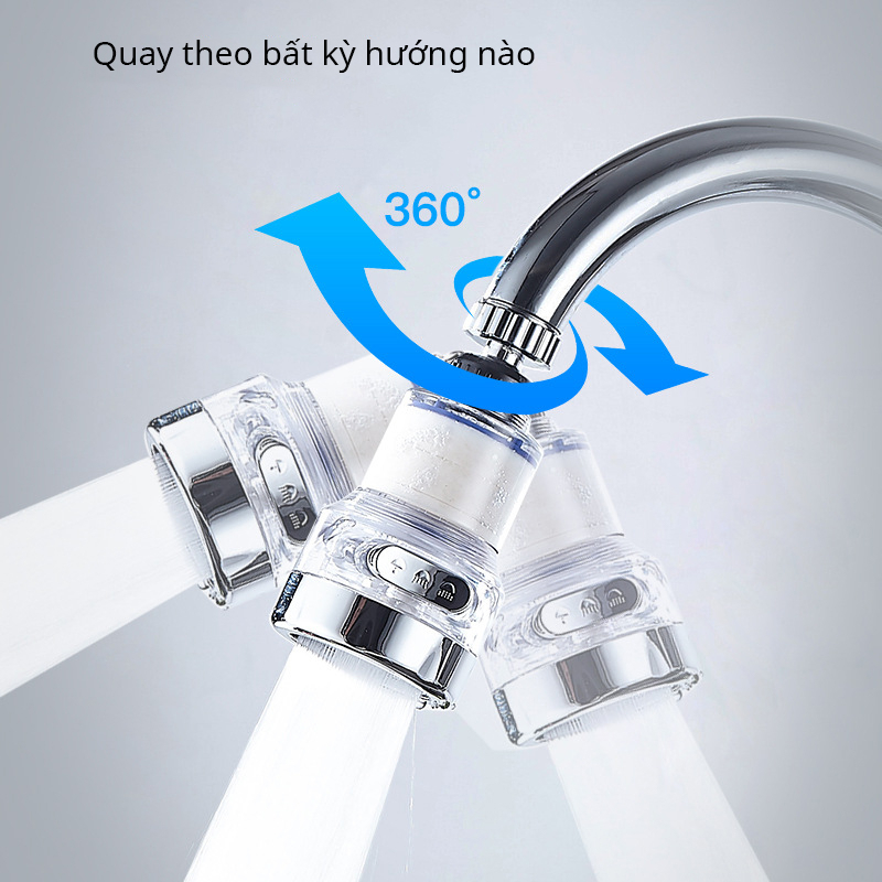 Đầu lọc nối dài vòi nước XINKUNLON 3 chế độ điều chỉnh thông dụng dành cho nhà bếp