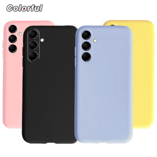 Ốp Điện Thoại Silicone TPU Mềm Màu Trơn Cho Samsung Galaxy A14 A24 A34 A54 M14 5G