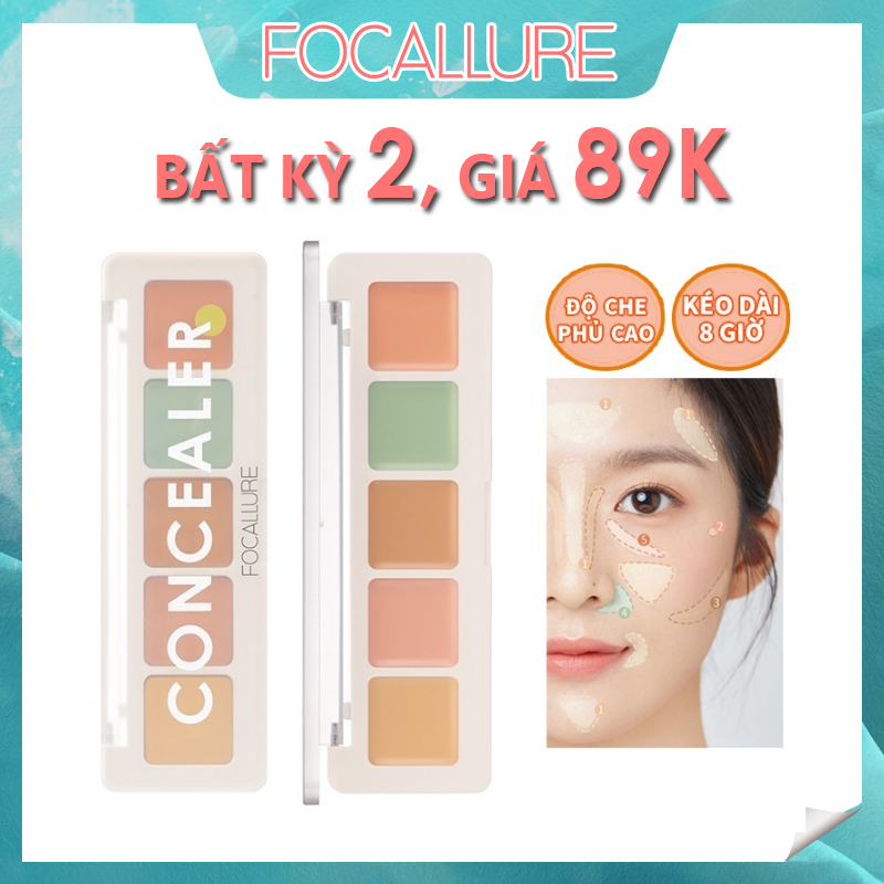 Bảng Kem Che Khuyết Điểm Focallure Độ Che Phủ Cao Kháng Nước Lâu Trôi