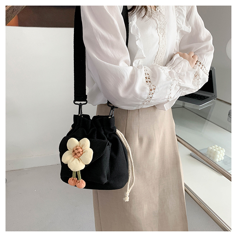 Túi xô Túi xách Túi xách tay Dây đeo dài Vải bố Ví đeo vai đơn Dây rút cho Du lịch Dự tiệc