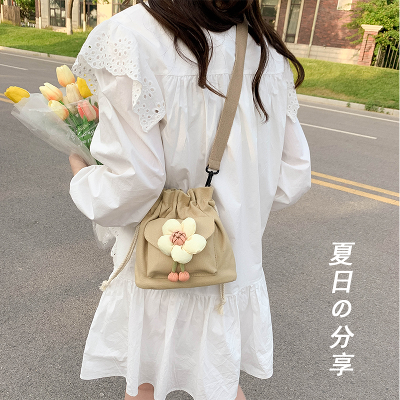 Túi xô Túi xách Túi xách tay Dây đeo dài Vải bố Ví đeo vai đơn Dây rút cho Du lịch Dự tiệc