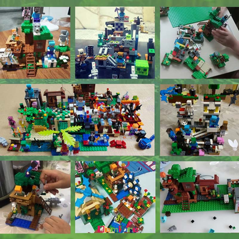 Bộ 533 khối đồ chơi lắp ráp mô hình DOMIBRO nhân vật trò chơi minecraft