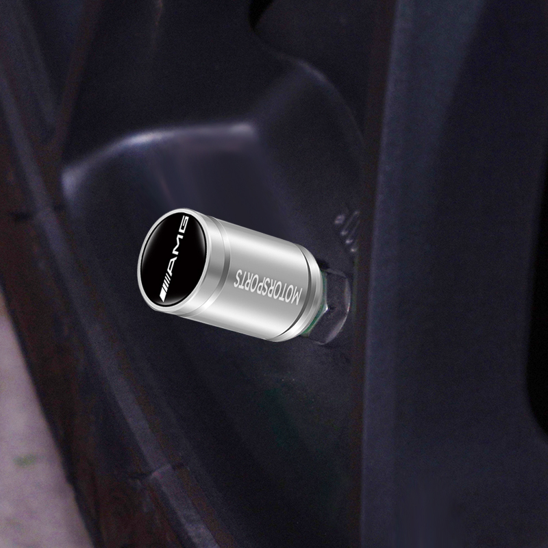 Bộ 4 Nắp Van Bánh Xe Hơi Thể Thao Bằng Nhôm Chống Rò Rỉ Cho Mercedes Benz AMG GLC GLE CLA GLA W205 W211 W213
