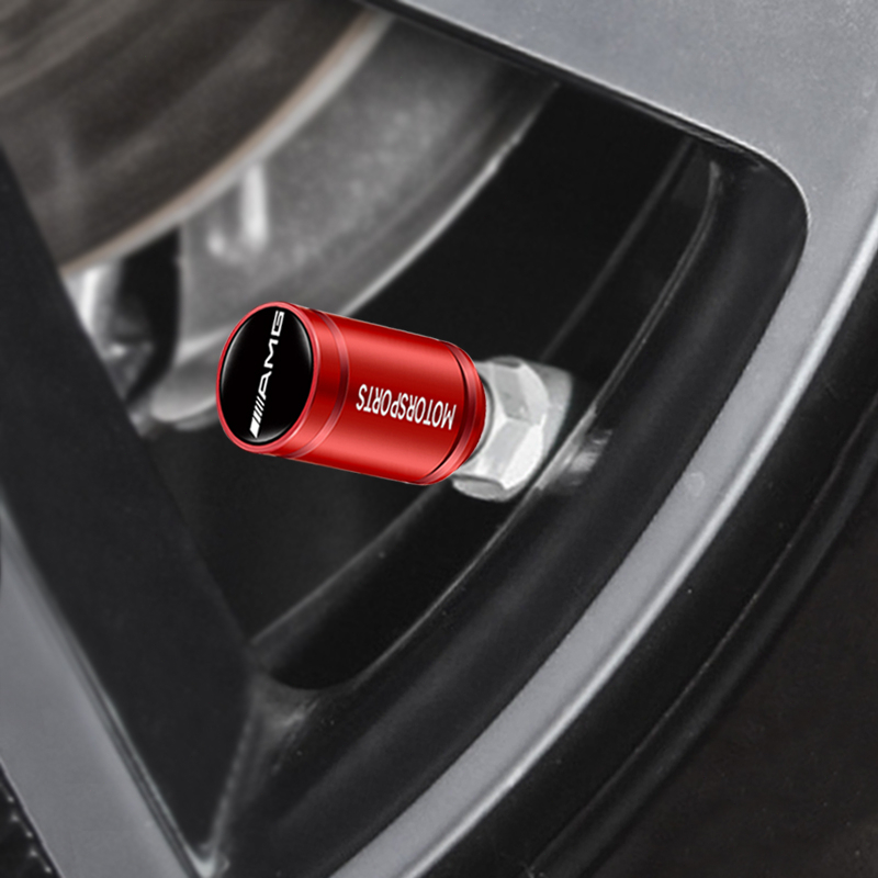 Bộ 4 Nắp Van Bánh Xe Hơi Thể Thao Bằng Nhôm Chống Rò Rỉ Cho Mercedes Benz AMG GLC GLE CLA GLA W205 W211 W213