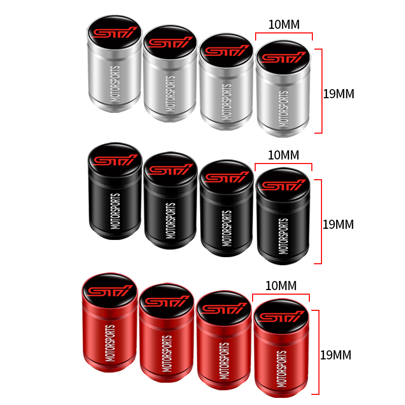 Bộ 4 Nắp Van Khí Bằng Kim Loại Chống Rò Rỉ Cho Xe Hơi Subaru XV STI WRX Stimal X 4 Cái