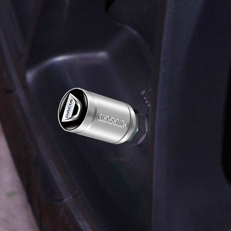 Set 4 Nắp Đậy Chống Bụi Bằng Nhôm Cho Bánh Xe Hơi Thể Thao Dacia Logan 2 Mcv Sandero Stepway Lodgy