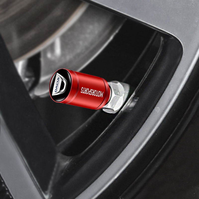 Set 4 Nắp Đậy Chống Bụi Bằng Nhôm Cho Bánh Xe Hơi Thể Thao Dacia Logan 2 Mcv Sandero Stepway Lodgy