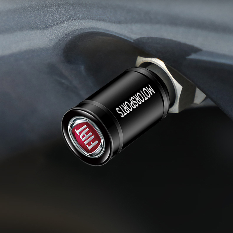 Bộ 4 Nắp Đậy Bảo Vệ Lốp Xe Hơi Bằng Nhôm Hình Trụ Cho Fiat Bravo Punto Croma 500 595