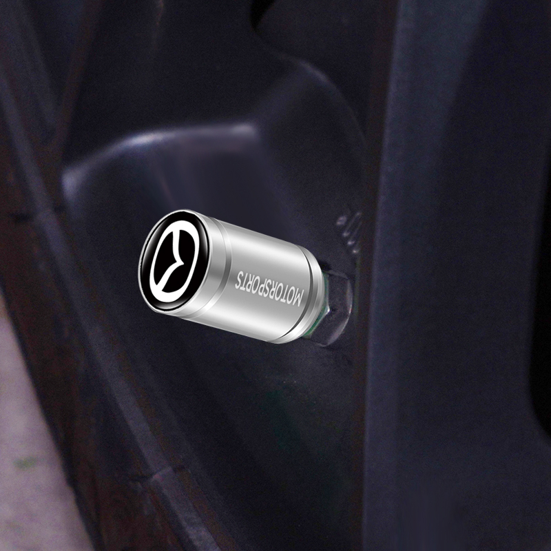 Bộ 4 Nắp Van Bánh Xe Hơi Bằng Nhôm Kiểu Thể Thao Chống Rò Rỉ Cho Mazda 5 6 323 626 RX8 CX5 CX-4 MX3 MX5 Atenza Axela
