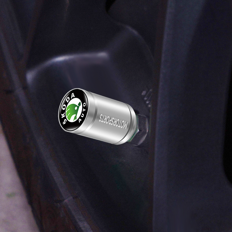 Bộ 4 Nắp Van Bánh Xe Hơi Bằng Nhôm Chống Rò Rỉ Chuyên Dụng