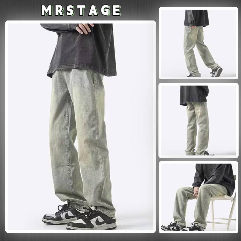 【 S-3XL 】Quần Jeans Baggy Vintage Thời Trang Cho Nam quần bò ống đứng quần jean ống suông quần jean nam slimfit quần bò nam