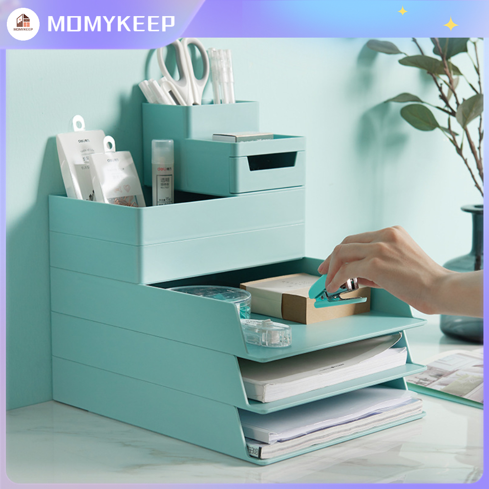 Kệ đựng tài liệu A4 DIY bằng nhựa resin ABS siêu bền để bàn tiện lợi