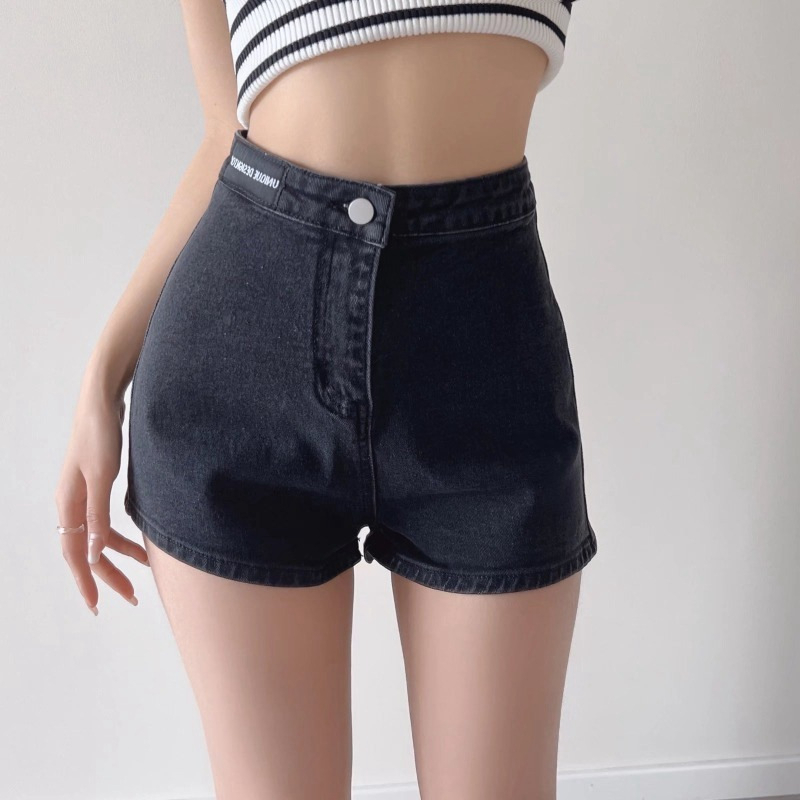 Quần Short Denim Lưng Cao Dáng Chữ a Thời Trang Mùa Hè 2023 Cho Nữ