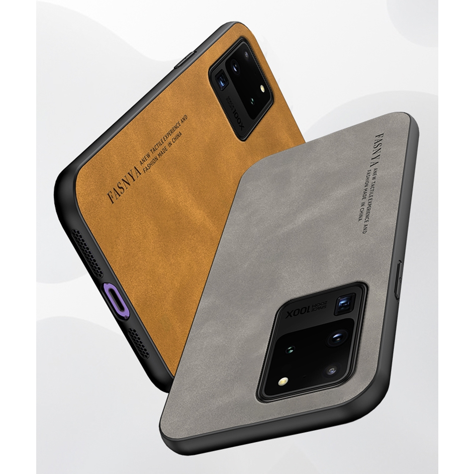 ốp lưng điện thoại kinh doanh Cashmere Tương thích với Cho Samsung S20Ultra S20 S20Plus S20FE S10 Plus S9 Plus S8 Plus Ốp cứng PC bảng nối đa năng chống vân tay đơn giản case