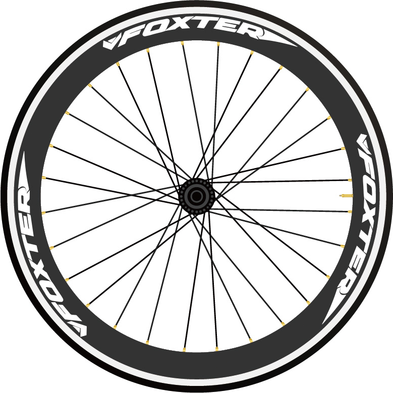 Bộ 12 Miếng Dán Trang Trí Vành Bánh Xe Đạp Leo Núi Bằng Vinyl