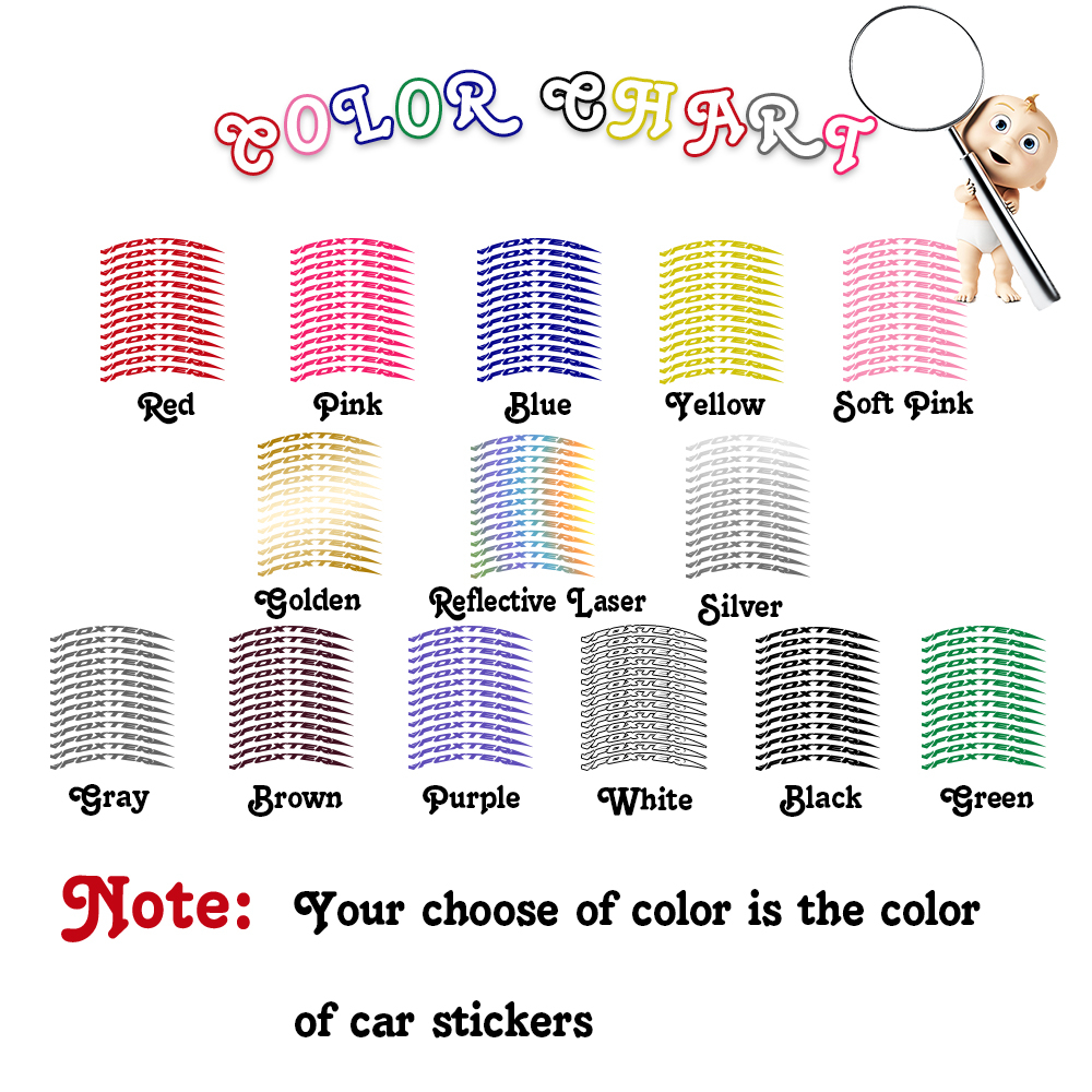 Bộ 12 Miếng Dán Trang Trí Vành Bánh Xe Đạp Leo Núi Bằng Vinyl