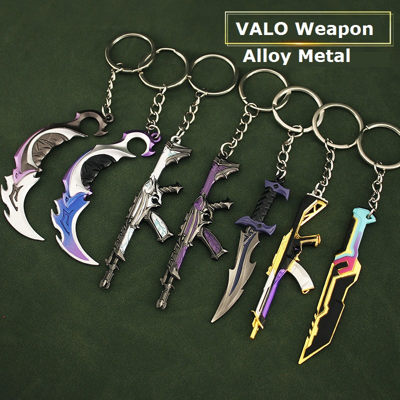 Móc Khóa Kim Loại Mini Hình Vũ Khí Valorant