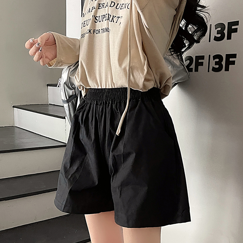 Quần ngắn ống rộng Lưng Cao Size Lớn Thời Trang Mùa Hè Hàn Quốc Dành Cho Nữ