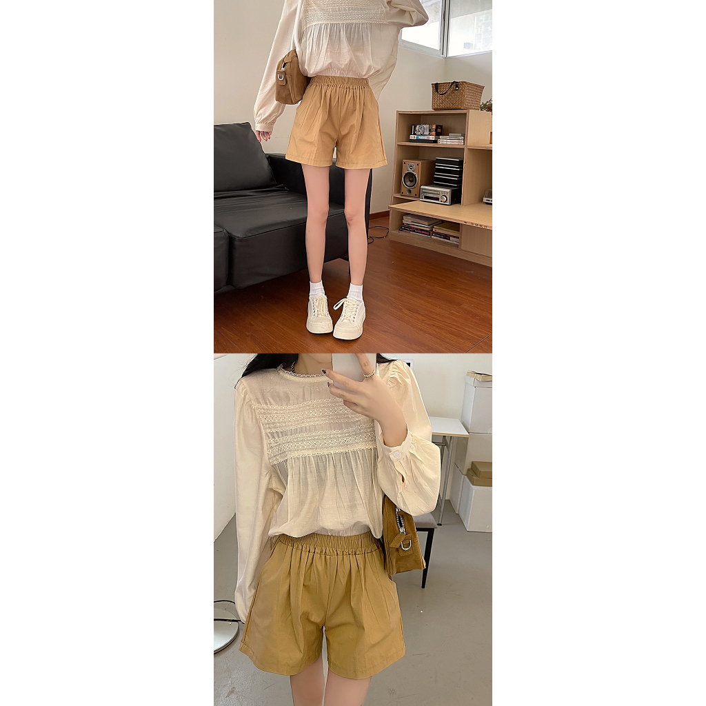 Quần ngắn ống rộng Lưng Cao Size Lớn Thời Trang Mùa Hè Hàn Quốc Dành Cho Nữ