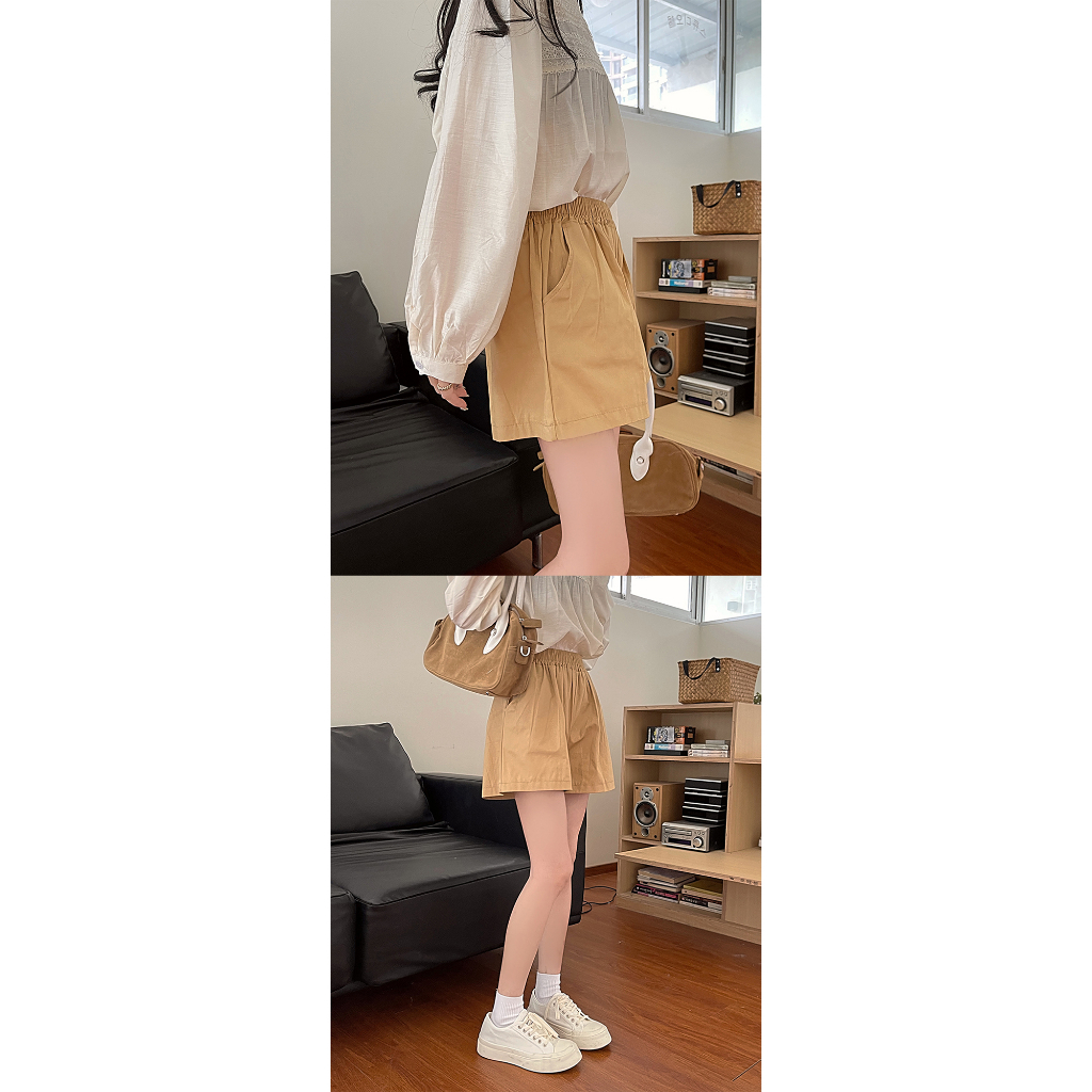 Quần ngắn ống rộng Lưng Cao Size Lớn Thời Trang Mùa Hè Hàn Quốc Dành Cho Nữ