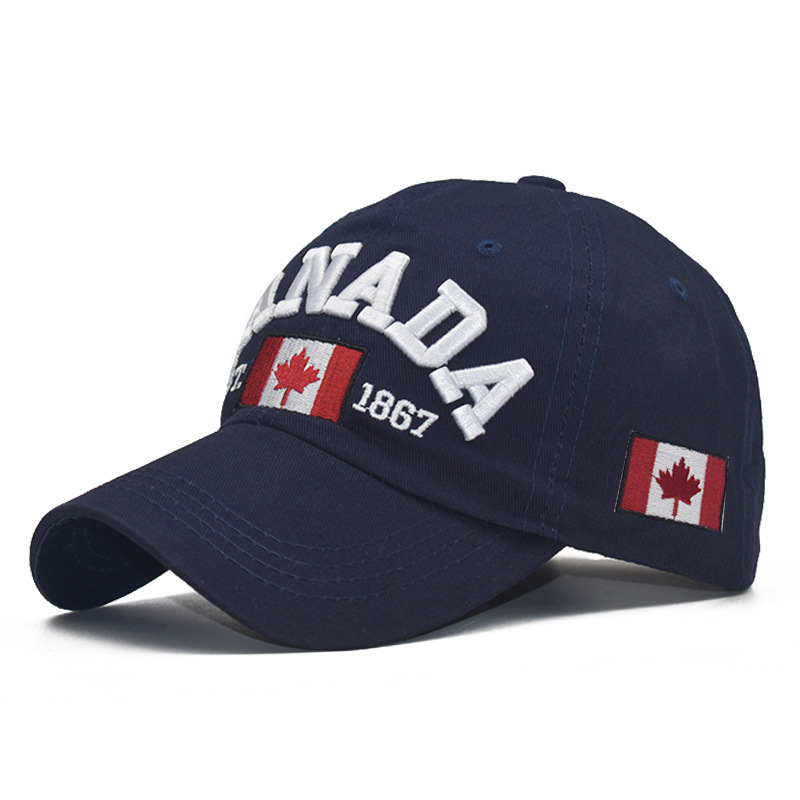 Mũ Lưỡi Trai Chất Liệu Cotton Phong Cách CANADA Cá Tính Cho Nam Nữ
