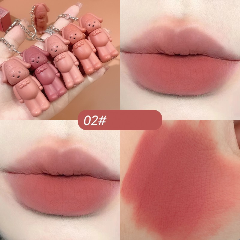 Kobeleen Ngôi sao con gái móc chìa khóa son môi mờ nhung son bóng bền vững không phai cốc chống dính