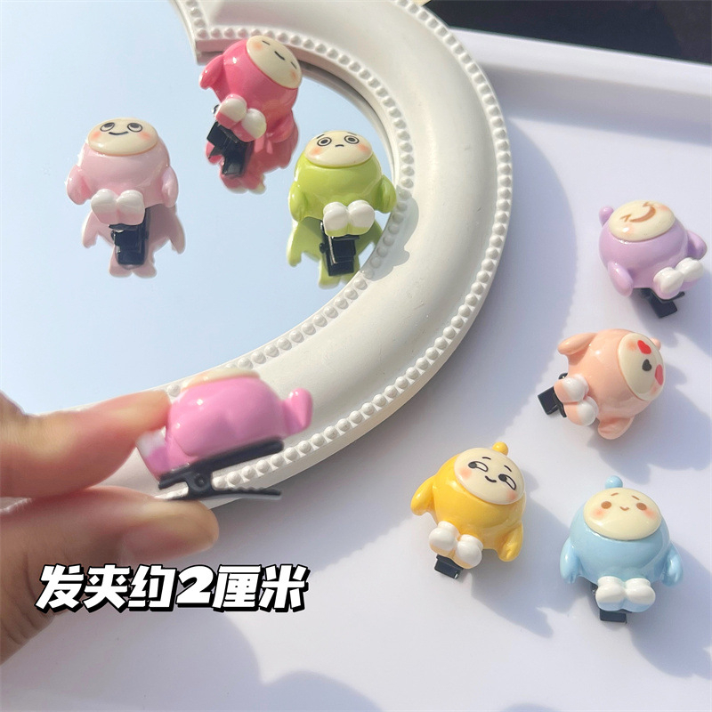 Kẹp Tóc Mini Hình Quả Trứng Hoạt Hình Dễ Thương DIY
