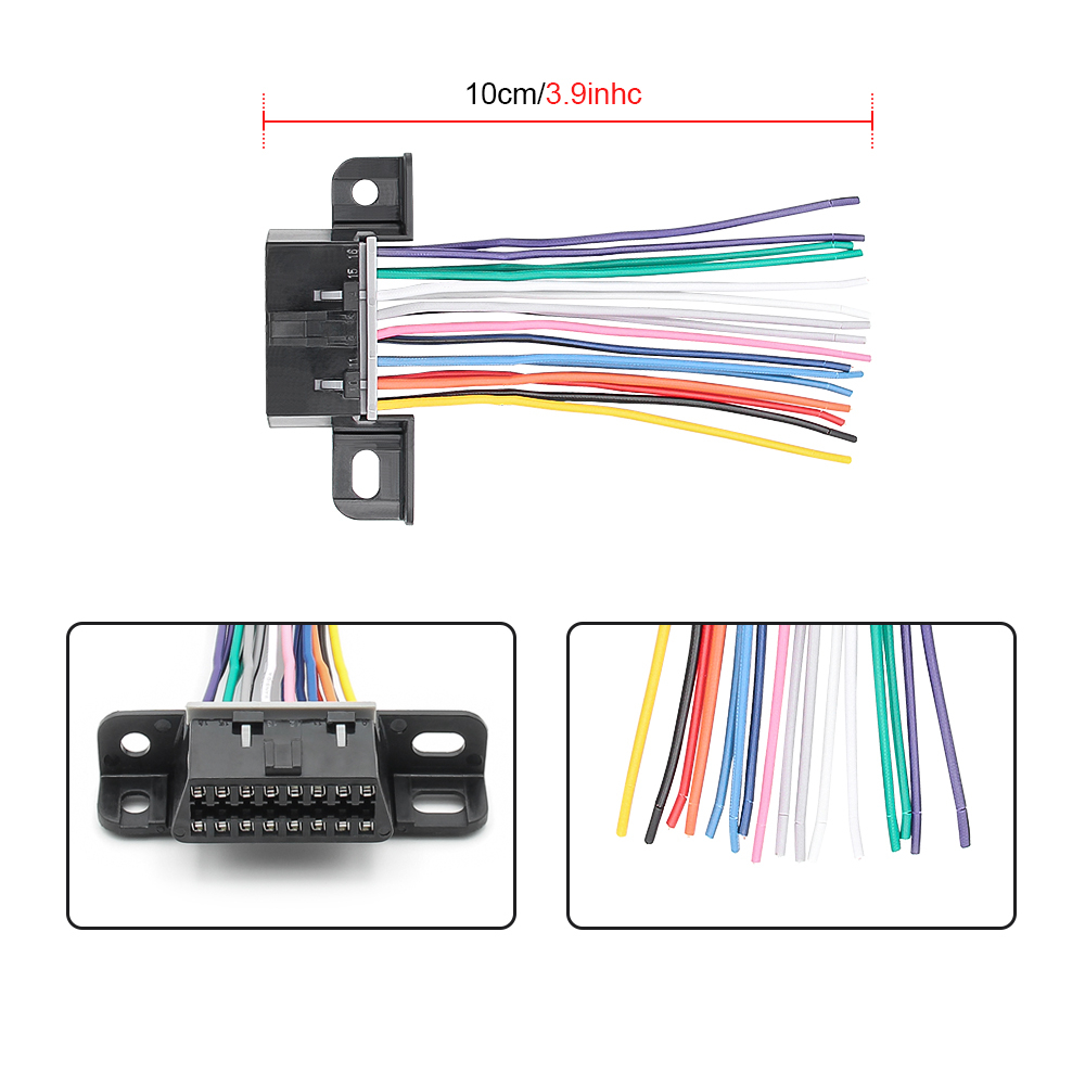 Cáp Mở Rộng 10cm 16pin Sang J1962 DIY ELM327 OBD 2 OBD2 Chuyên Dụng Cho Xe Hơi