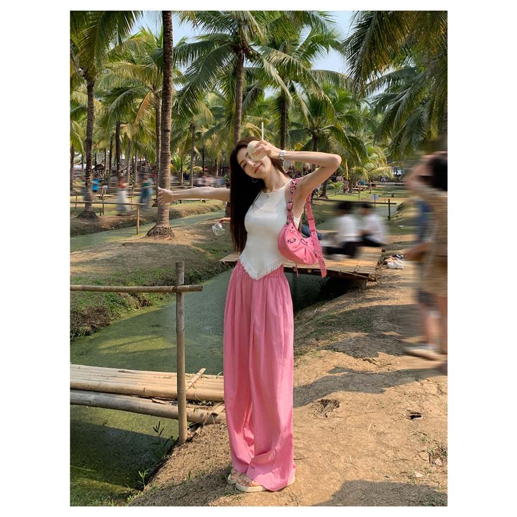 Áo Dệt Kim Hai Dây Dáng Ôm Phong Cách Thời Trang Mới Dành Cho Nữ