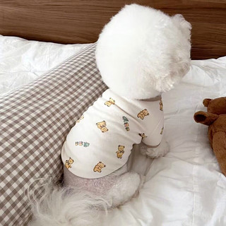 Áo thun in hình gấu bông xinh xắn cho thú cưng
