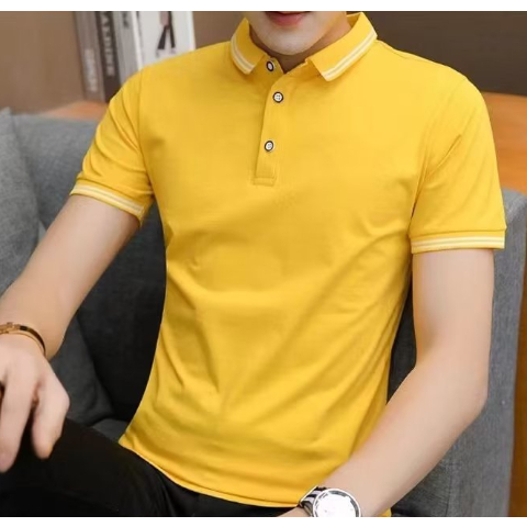 Áo polo DICHUANGZHE tay ngắn cổ đứng ôm dáng phong cách công sở thời trang mùa hè cho nam