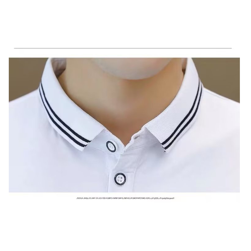 Áo polo DICHUANGZHE tay ngắn cổ đứng ôm dáng phong cách công sở thời trang mùa hè cho nam