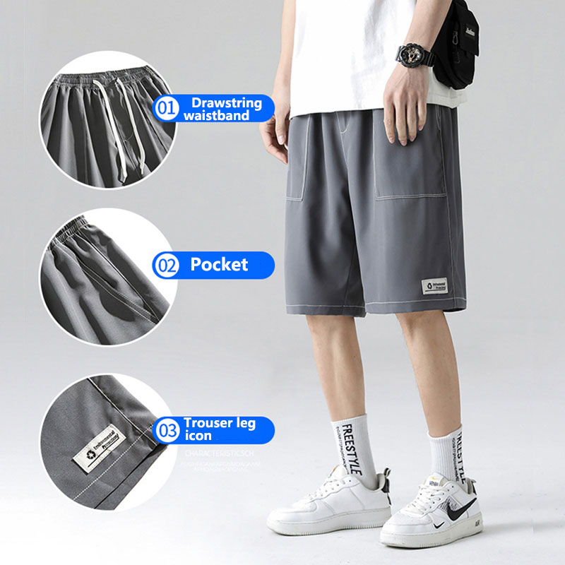 Quần Short Thể Thao Rút Dây Chất Liệu Lụa Mỏng Thời Trang Mùa Hè Cho Nam