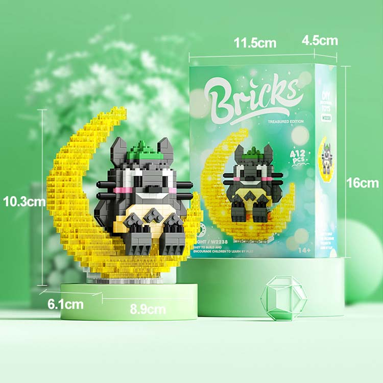 Domibro Lego Mini DISNEY Bộ 412 Khối Đồ Chơi Lắp Ráp - Totoro, Mitch, Minnie Dạ Quang Sáng Tạo
