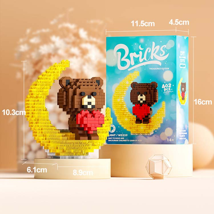 Domibro Lego Mini DISNEY Bộ 412 Khối Đồ Chơi Lắp Ráp - Totoro, Mitch, Minnie Dạ Quang Sáng Tạo