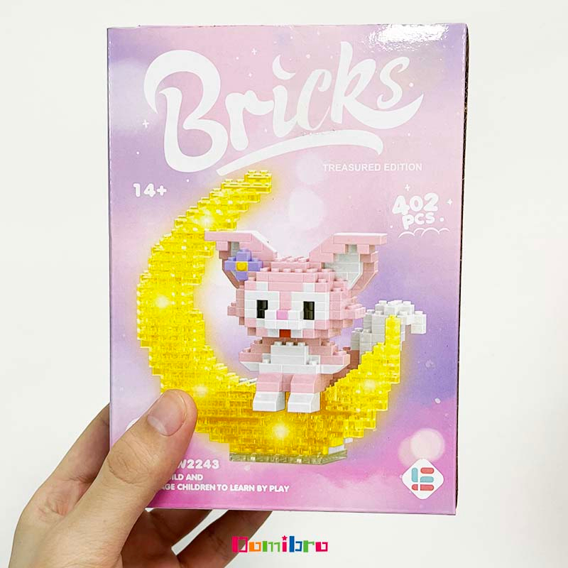 Domibro Lego Mini DISNEY Bộ 412 Khối Đồ Chơi Lắp Ráp - Totoro, Mitch, Minnie Dạ Quang Sáng Tạo