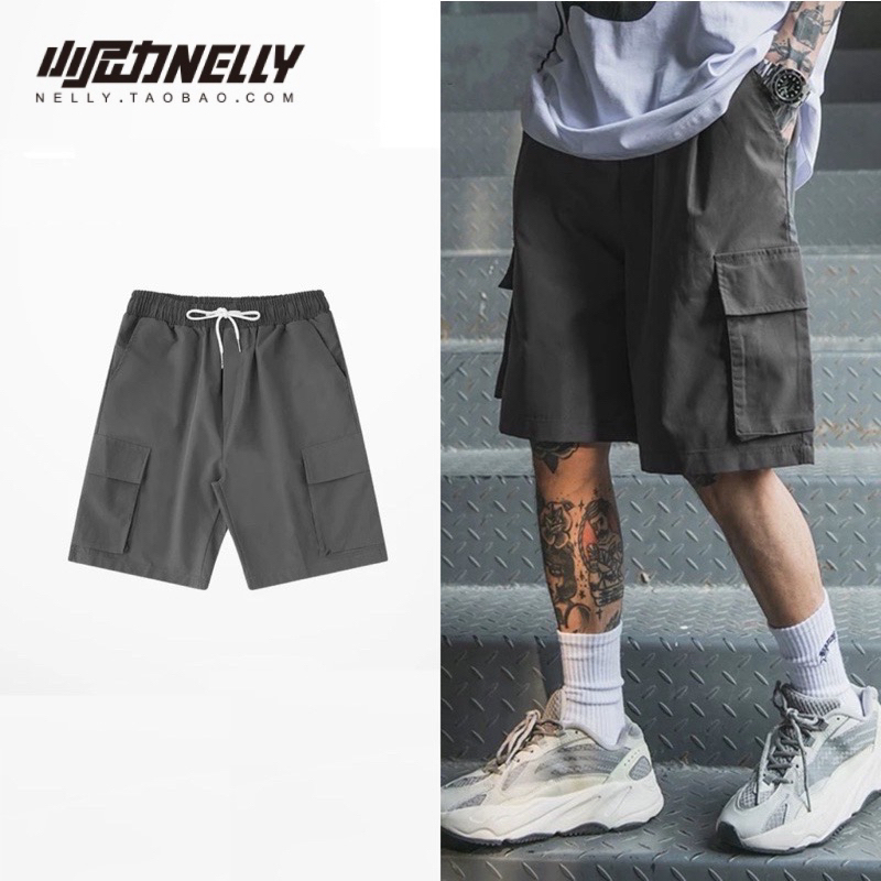 Quần Short Ống Rộng Nelly Thời Trang Unisex Cho Nam Và Nữ