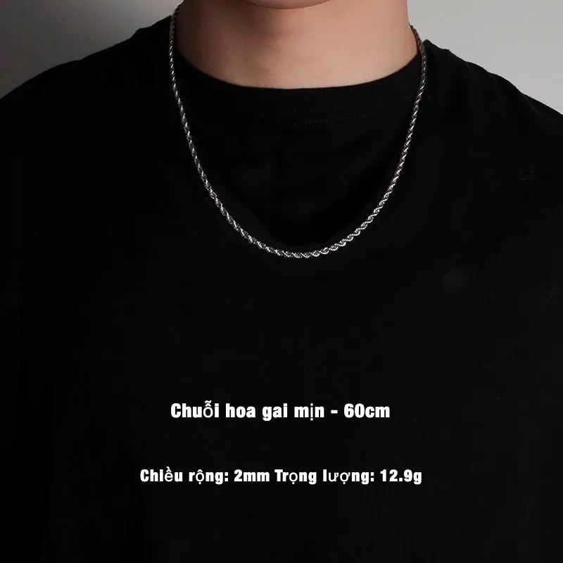 Vòng Cổ Dây Xích Đơn Giản Bằng Thép Titan Phong Cách Hip Hop Dễ Phối Đồ Cho Nam