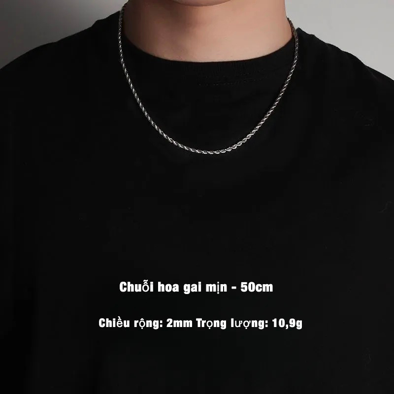 Vòng Cổ Dây Xích Đơn Giản Bằng Thép Titan Phong Cách Hip Hop Dễ Phối Đồ Cho Nam