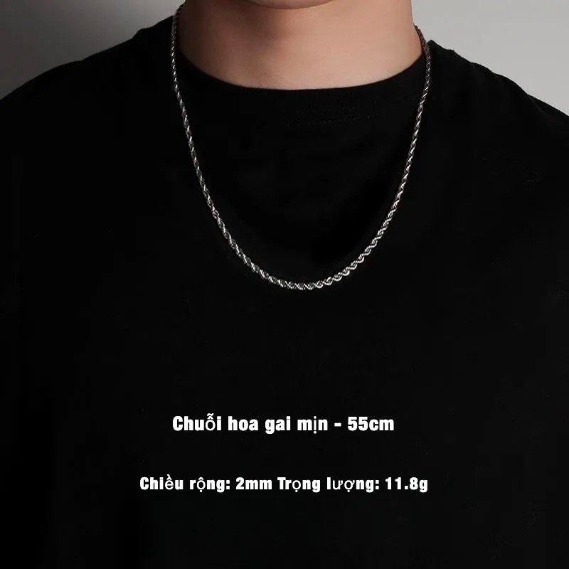Vòng Cổ Dây Xích Đơn Giản Bằng Thép Titan Phong Cách Hip Hop Dễ Phối Đồ Cho Nam
