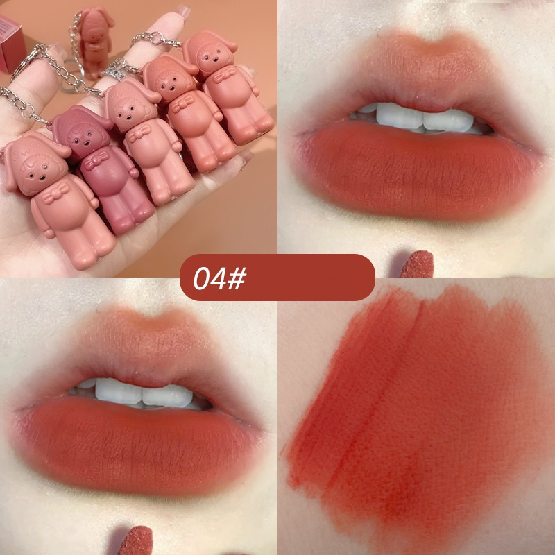 Kobeleen Ngôi sao con gái móc chìa khóa son môi mờ nhung son bóng bền vững không phai cốc chống dính