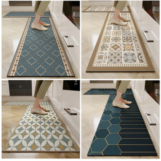Thảm bếp phong cách thổ nhĩ kỳ Chất liệu nhung pha lê và bùn tảo cát thảm lau chân kích cỡ40x60cmĐẾN50x160cm thảm chùi chân thảm chống trượt nhà tắm thảm nhà bếp