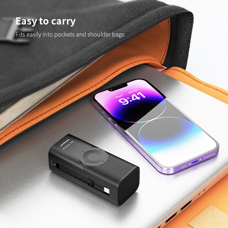 Sạc Dự Phòng KUULAA Mini 5000 mah Có Nam Châm Và Dây Cáp Sạc Nhanh Cho apple watch 8 / 7 / 6 / Series / Ultra iphone13 / 14 Android