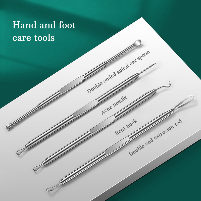 Bộ Dụng Cụ Làm Móng 16 Trong 1 Bằng Thép Không Gỉ Gồm Kìm Cắt Và Khuyên Tai Tiện Dụng