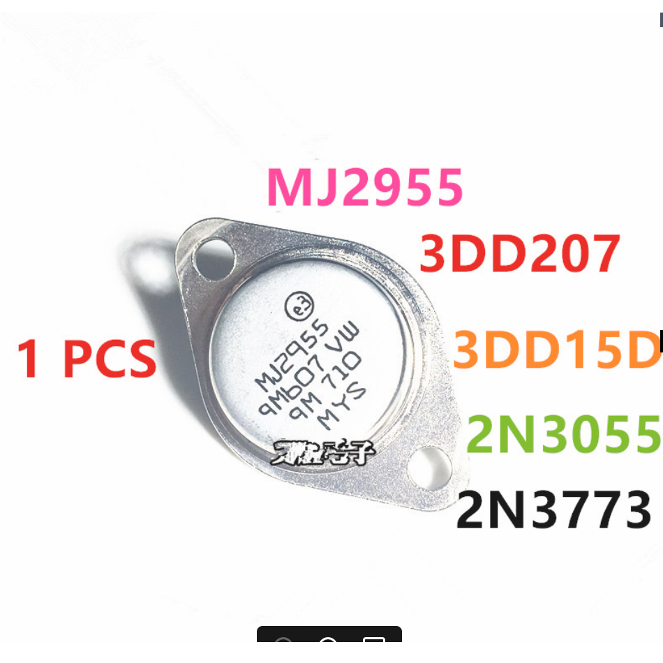 Bộ ba công suất cao MJ2955 3DD207 3DD15D 2N3055 2N3773 TO3 con dấu vàng trong dòng
