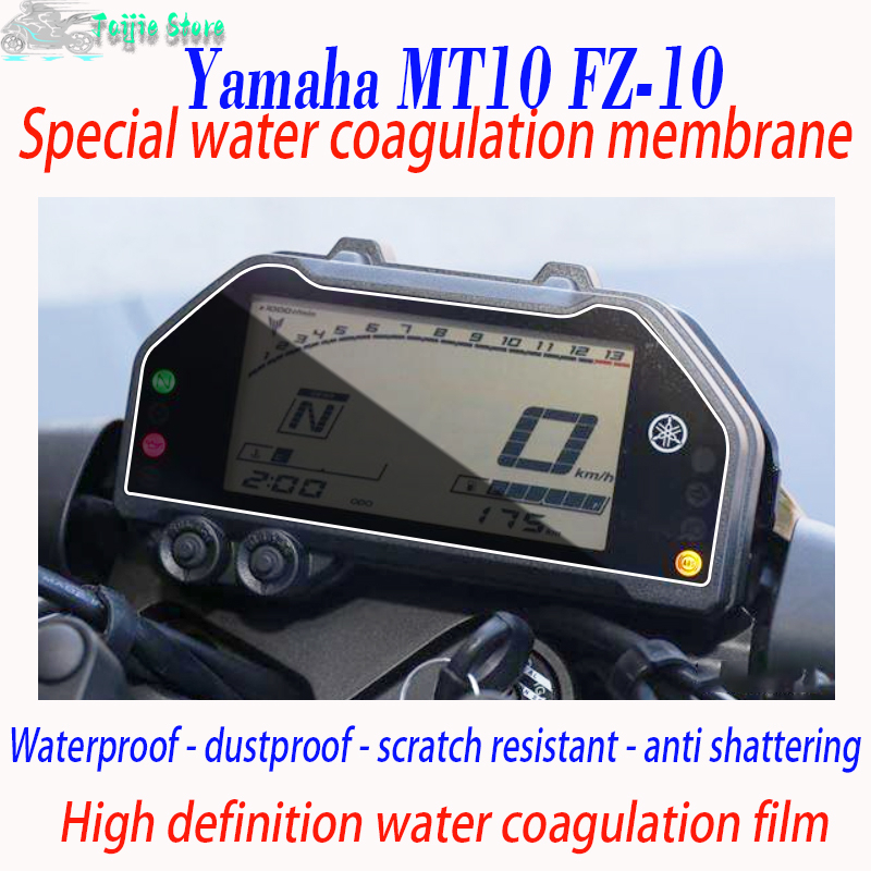 Bộ Hai Mảnh Đồng Hồ Đo Nhiệt Độ Nước Bằng TPU Độ Nét Cao Cho Yamaha MT10 FZ-10 2016-2017