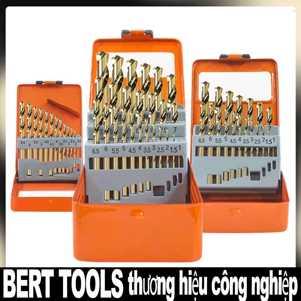 BERT 🇻🇳｜Bộ 13 Mũi Khoan Xoắn M35 Bằng Thép Titan Tốc Độ Cao Trục Thẳng 1.5mm-6.5mm Dùng Khoan Gỗ / Kim Loại / Nhựa