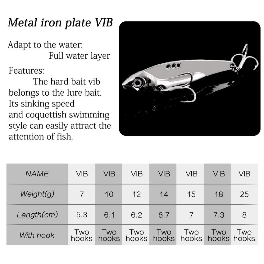 Mồi Câu Cá Giả Bằng Kim Loại 7 / 10 / 12 / 14 / 18g