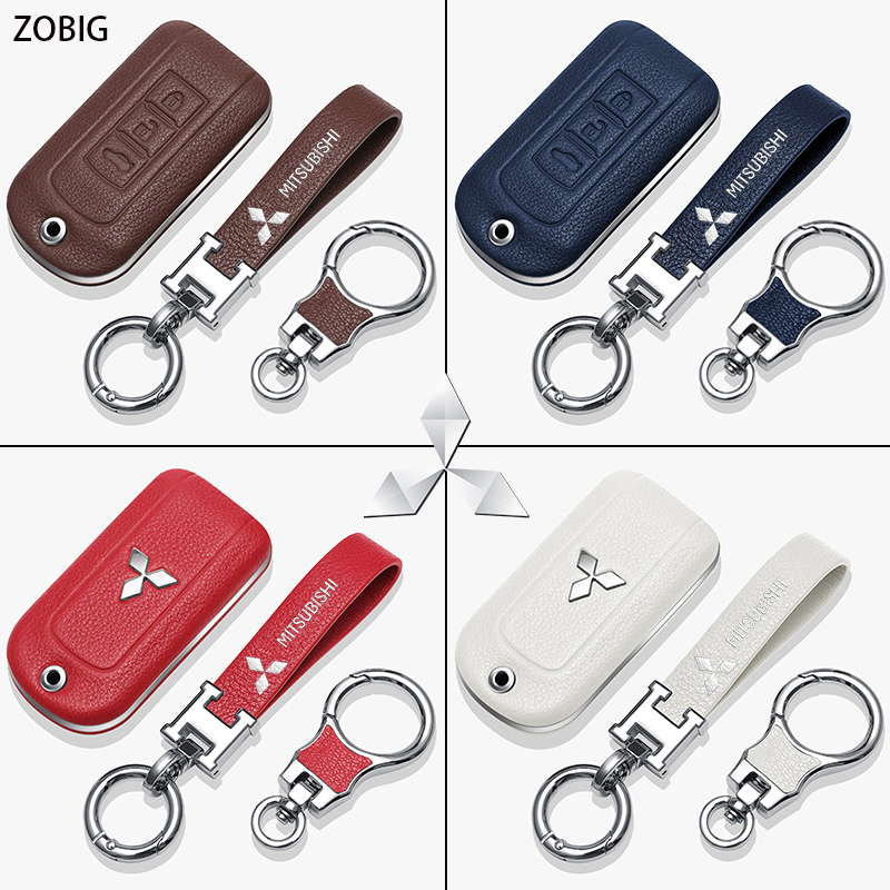 Vỏ Da PC + Chìa Khóa Điều Khiển Từ Xa Cho Mitsubishi Xperder Outlander Triton Strada Lancer EX Pajero ASX Mirage Eclipse Cross Original